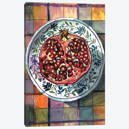 Pomegranate Delight Canvas Print #LSM199} by Luisa Millicent Canvas Art Print
