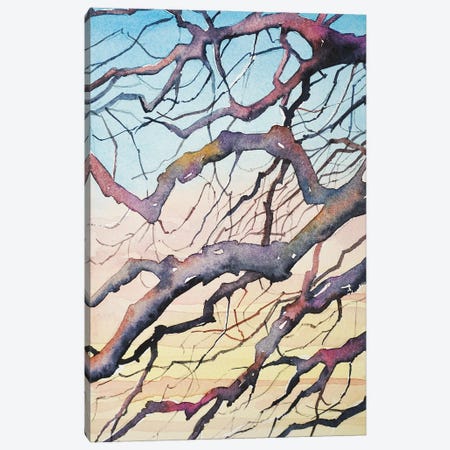 Sunset Branches Canvas Print #LSM1} by Luisa Millicent Canvas Art Print