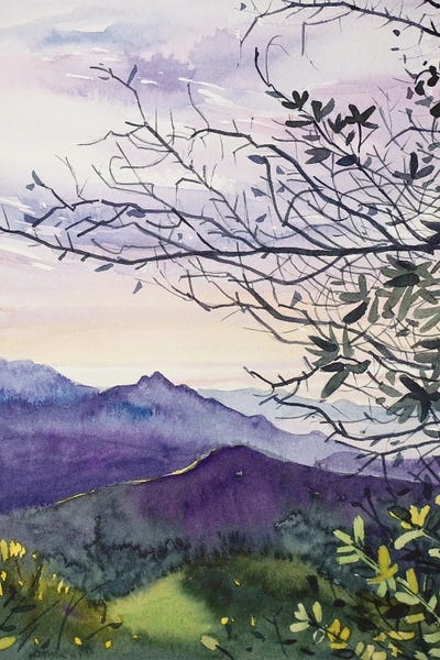 January Sunset - Topanga Canyon by Luisa Millicent art print