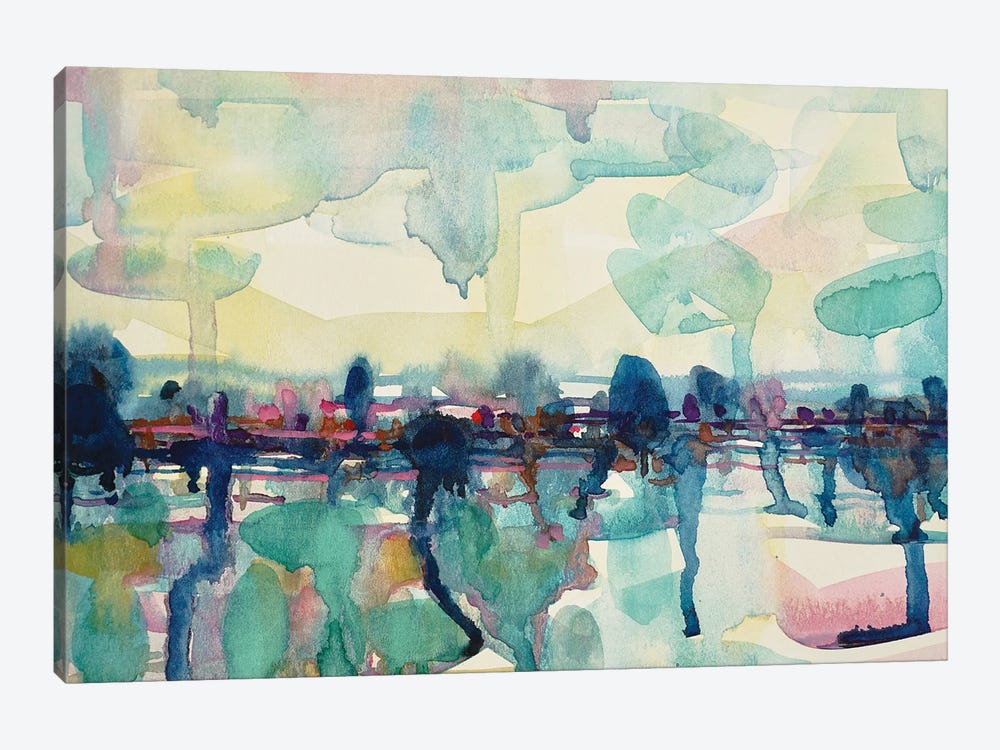 Abstract Lake by Luisa Millicent 1-piece Art Print