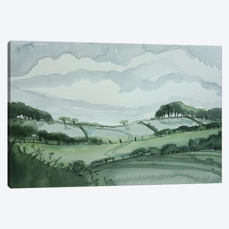 Moody Day over the Hills Canvas Print #LSM218} by Luisa Millicent Canvas Artwork