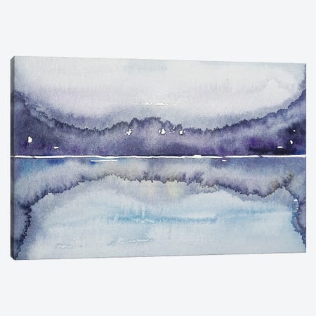 Purple Lake Canvas Print #LSM21} by Luisa Millicent Canvas Art