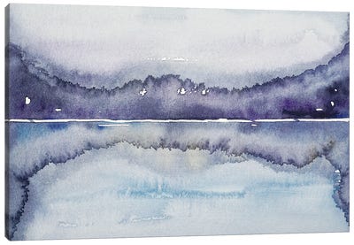 Purple Lake Canvas Art Print - Luisa Millicent