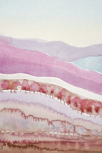 Abstract Moody Purples by Luisa Millicent canvas print