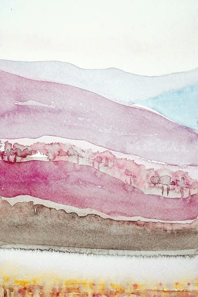 Abstract Purple Hills by Luisa Millicent canvas print