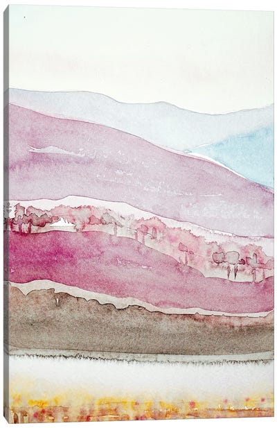 Abstract Purple Hills Canvas Art Print - Luisa Millicent