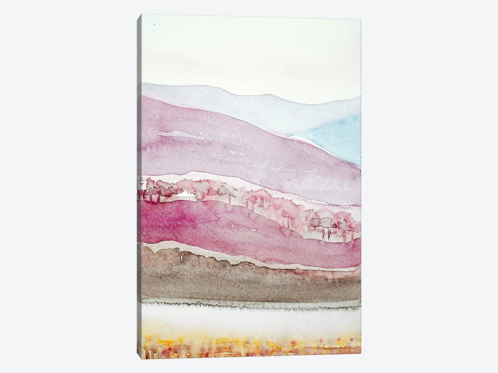 Abstract Purple Hills by Luisa Millicent 1-piece Canvas Art