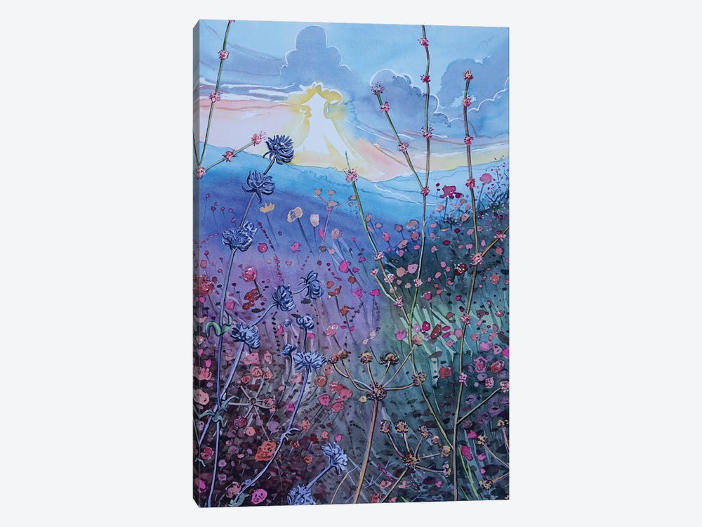 Stormy Sunset At Rocky Oaks by Luisa Millicent 1-piece Canvas Print