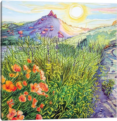 Rocky Oaks Springtime Canvas Art Print - Luisa Millicent
