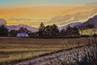 The Fields At Buckton by Luisa Millicent art print