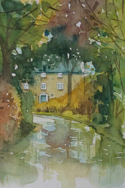 Wet Day Country Lane by Luisa Millicent canvas print