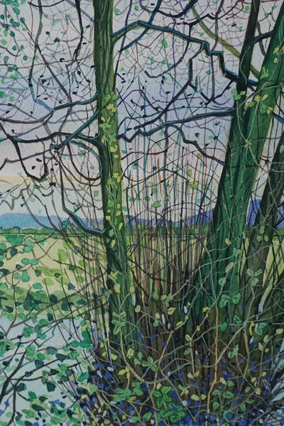 Winter Trees Shropshire by Luisa Millicent art print