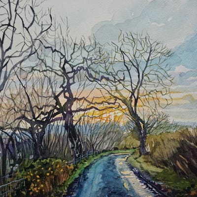 Winter Lane by Luisa Millicent art print