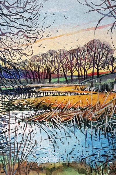 Luisa Millicent: The Ponds Winter Trees by Luisa Millicent