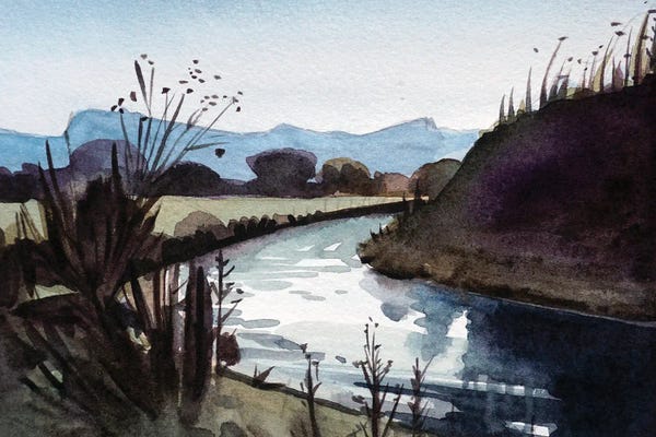 Luisa Millicent: Dusk On The Teme by Luisa Millicent