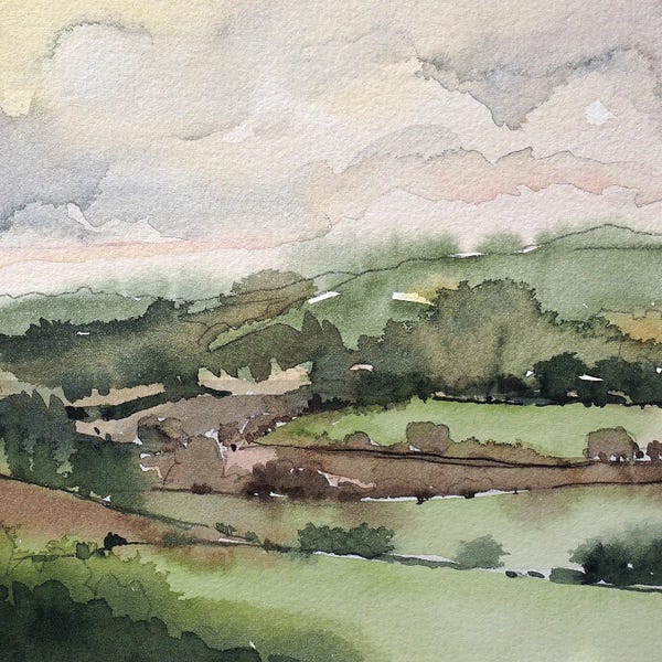 Luisa Millicent: Wet Winter Hills by Luisa Millicent