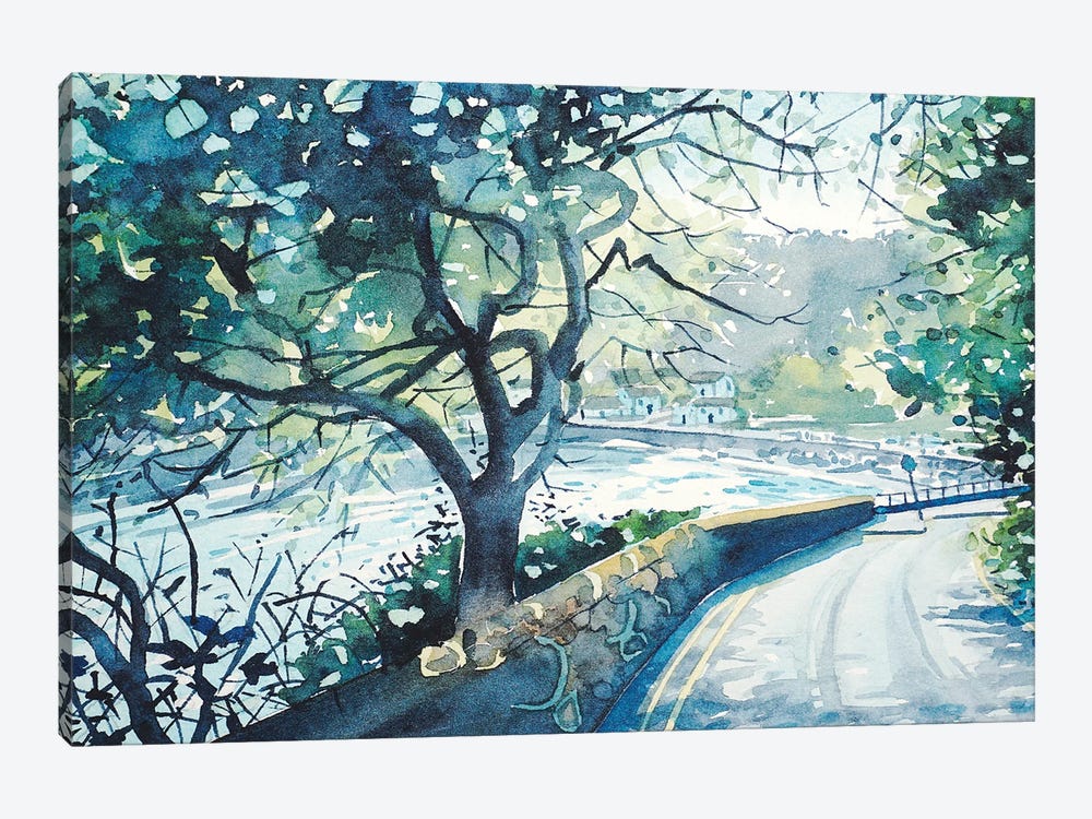 Cliff Street - Salcombe by Luisa Millicent 1-piece Canvas Print