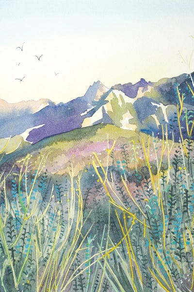 Evening View - Santa Monica Mountains by Luisa Millicent art print