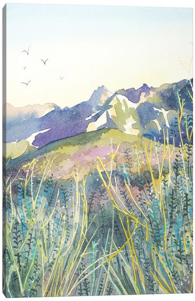 Evening View - Santa Monica Mountains Canvas Art Print - Luisa Millicent