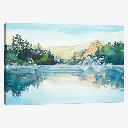 Frosty Morning - Malibou Lake Canvas Print #LSM46} by Luisa Millicent Canvas Art Print
