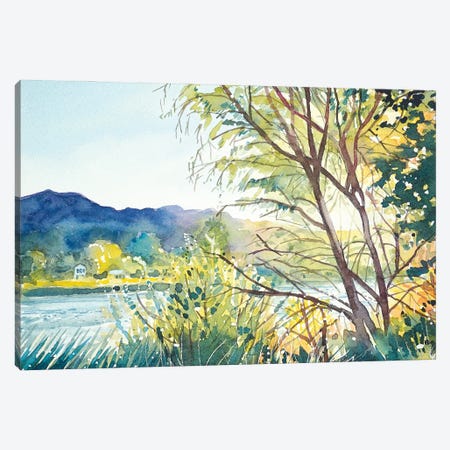 Fall - Malibou Lake Canvas Print #LSM48} by Luisa Millicent Canvas Art