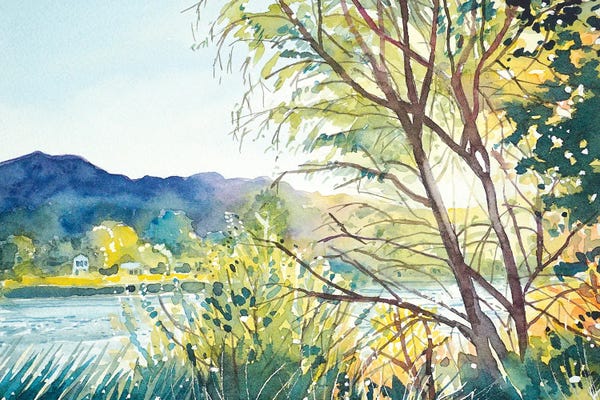 Los Angeles: Fall - Malibou Lake by Luisa Millicent