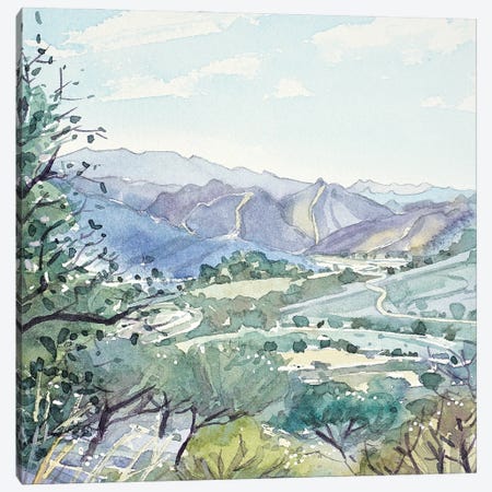 Malibu Creek From Las Virgenes Valley Canvas Print #LSM52} by Luisa Millicent Canvas Print
