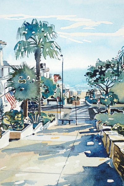 Nautical: Manhattan Beach Walkstreet by Luisa Millicent