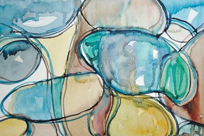 Patterns With Pebbles by Luisa Millicent framed wall art