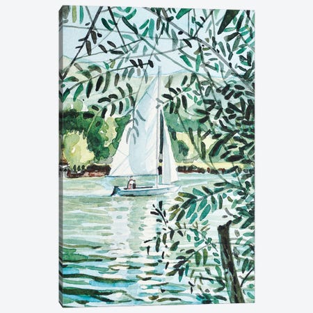 Sailboat Sunday - Malibou Lake Canvas Print #LSM72} by Luisa Millicent Canvas Art Print