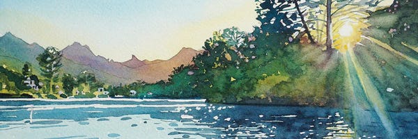 Refreshing Workspace: Spring Sunshine - Malibou Lake by Luisa Millicent