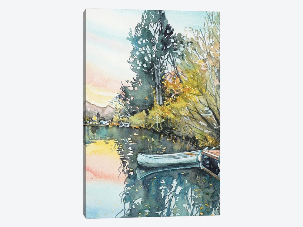 Still Sunset At The Lake by Luisa Millicent 1-piece Canvas Wall Art