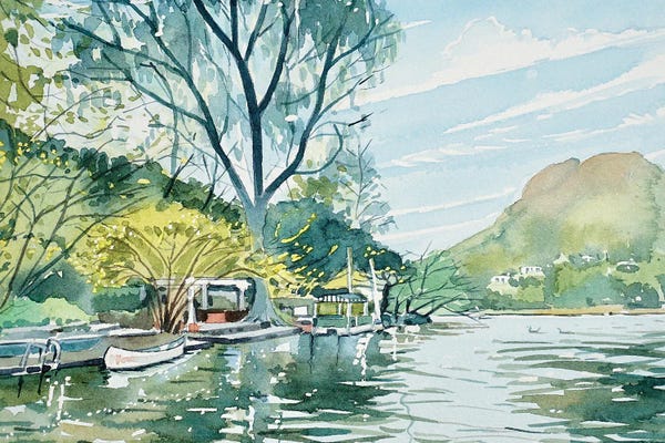 Luisa Millicent: Sugarloaf Mountain From South Lakeshore by Luisa Millicent