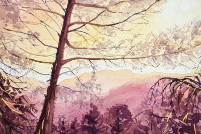 Skyline Sunset - Topanga by Luisa Millicent art print