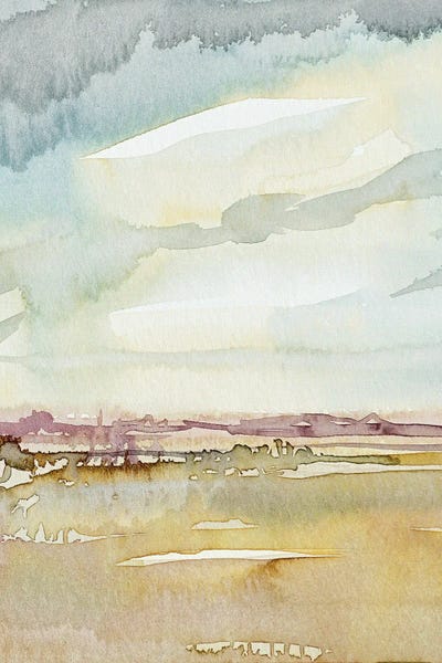 Serene Watercolors: Desert Rain by Luisa Millicent