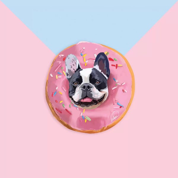 Pop Art Kitchen: French Bulldog Donut by Lostanaw