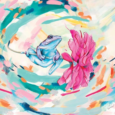 Frog Trip Colors by Lostanaw canvas print