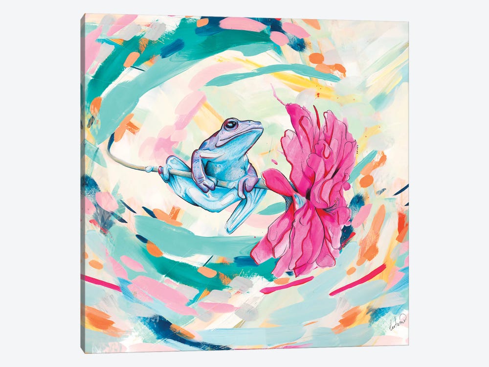 Frog Trip Colors by Lostanaw 1-piece Canvas Artwork