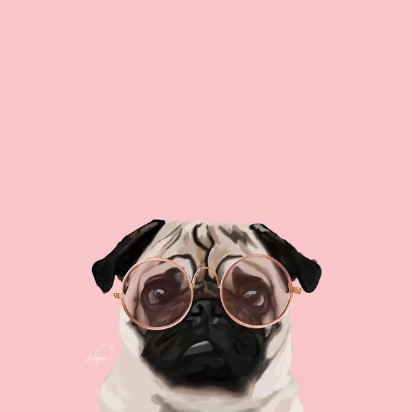Pugs: Intellectual Pug by Lostanaw