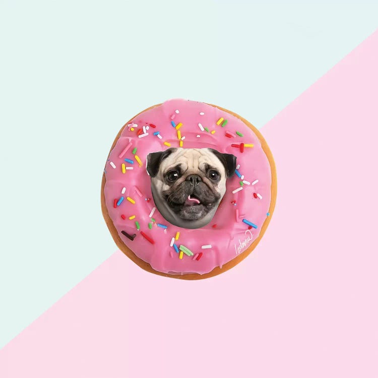 Pug Donut Strawberry I