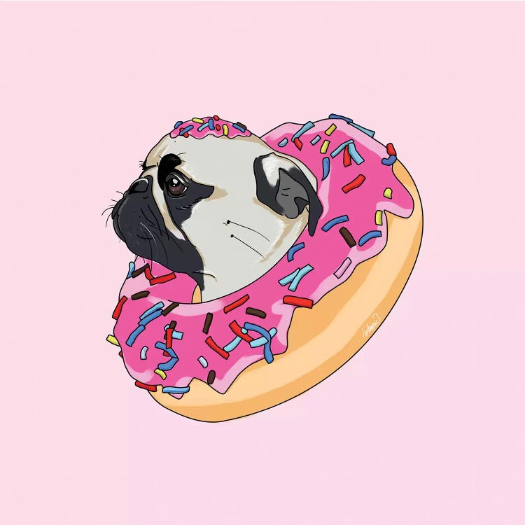 Pug Donut Strawberry II