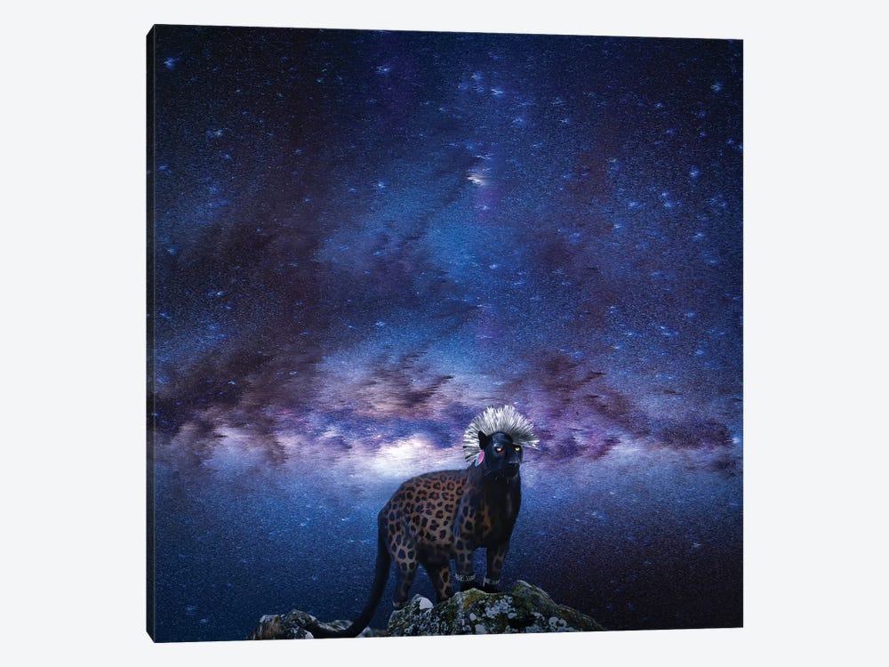 Punk Panther Slin Leopard by Lostanaw 1-piece Canvas Print
