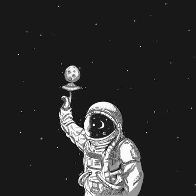 Space Collector by Lostanaw multi panel art