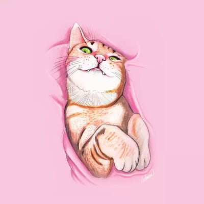 Sweet Kitty by Lostanaw art print