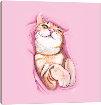 Sweet Kitty Canvas Art Print - Lostanaw