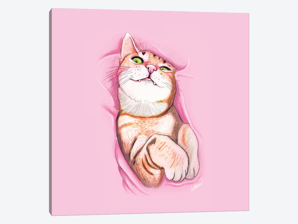 Sweet Kitty by Lostanaw 1-piece Canvas Art Print