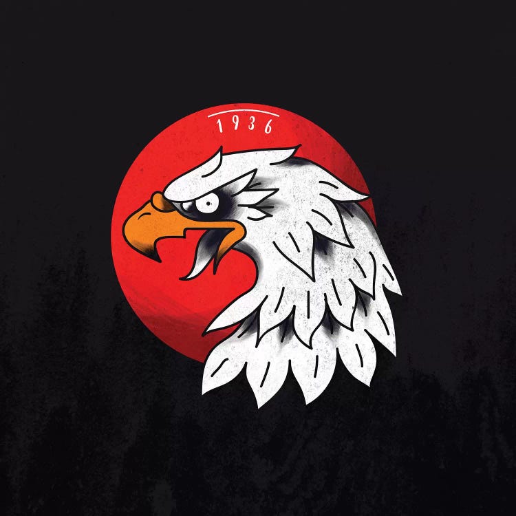 Eagle Classic Tattoo 1936 by Lostanaw wall art