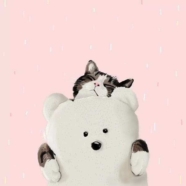 Polar Bears: Cat Hug Me by Lostanaw