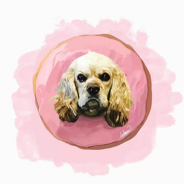 Spaniels: Cocker Strawberry Donut by Lostanaw