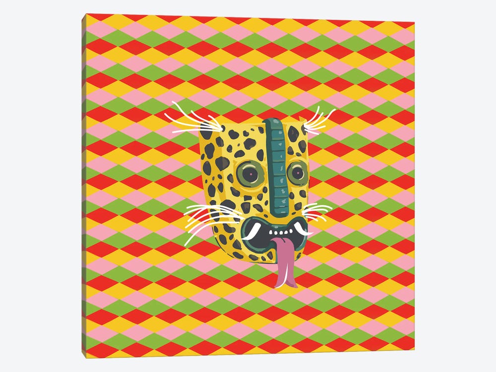Leopard Aztec by Lostanaw 1-piece Canvas Artwork